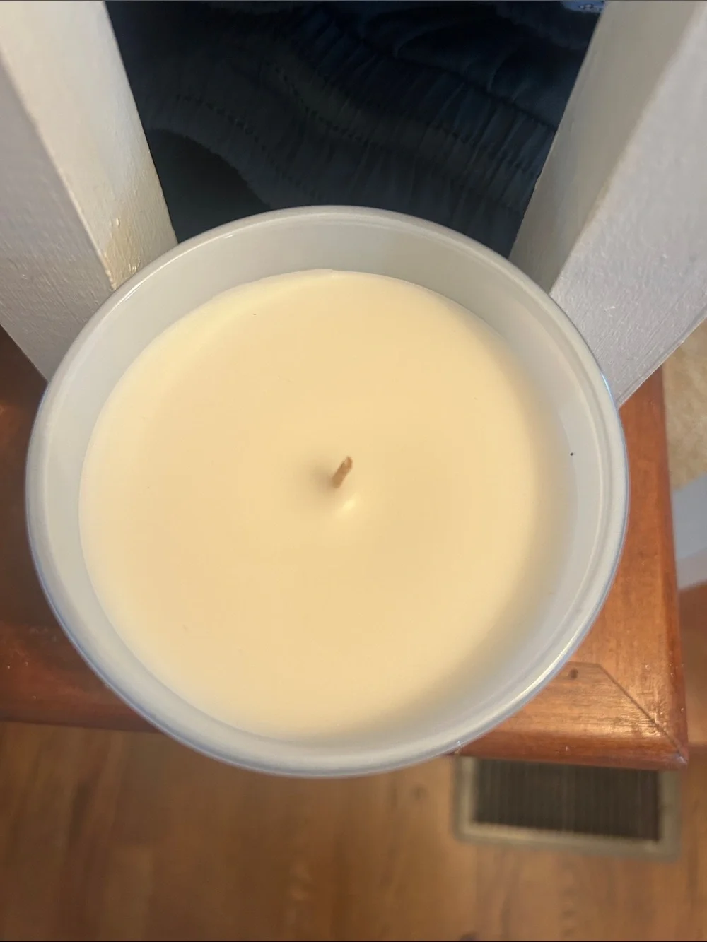 Scented Candle - White with Silver Lid